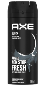 AXE Black Deodorant Body Spray for Men – Frozen Pear & Cedarwood – 150ml Can | 48H Freshness & Odor Protection (Pack of 6)