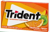 Trident Tropical Twist Sugar-Free Gum – 12 Packs x 14 Sticks | Exotic Fruit Flavor