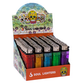 Soul Transparent Disposable Lighters – 50ct Multi-Color Pack | Wholesale Assorted Colors