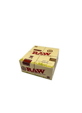 Raw King Size Organic Hemp Rolling Papers With Tips 50 Packs|32 Leaves Per Pack