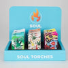 Soul Torches  Multi Color Torch lighter - 12 Count Display [1805]