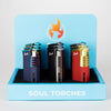 Soul Torches  Multi Color Torch lighter - 9 Count Display [1808]