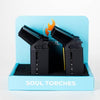 Soul Torches  Multi Color Torch lighter - 6 Count Display [1827]