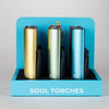 Soul Torches  Multi Color Torch lighter - 9 Count Display [1819]