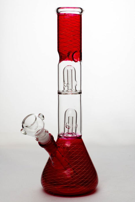 bong 12 inches double dome percolator patterned beaker water