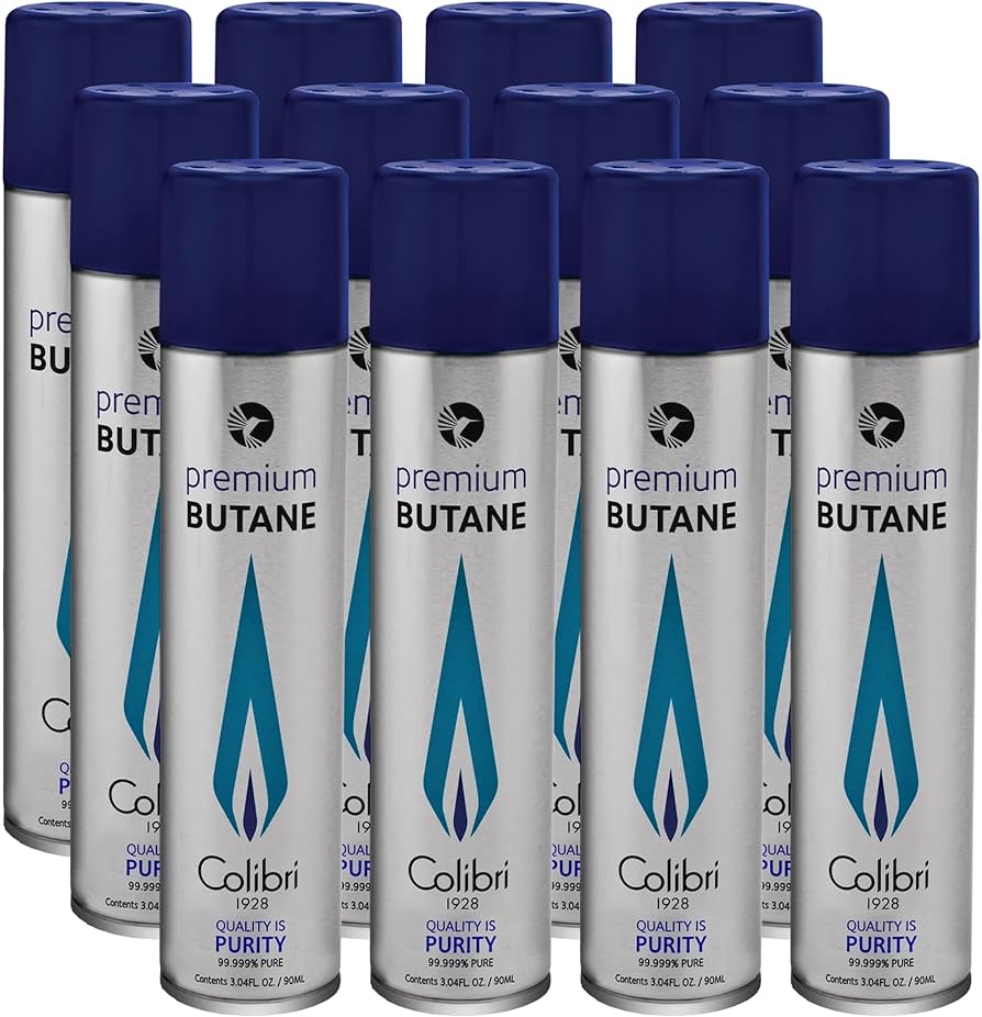 Colibri Premium Butane Fuel Refill for Lighters Pack Of 12