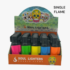 Soul Lighters MINI SINGLE FLAME NEON TORCH 20 DISPLAY