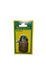 Brass Padlock Size 25mm Pack of 12