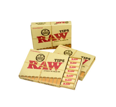 Raw Natural Unrefined Pre-Rolled Tips 20 Pack Per Box