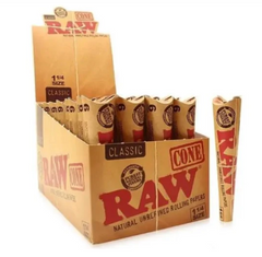 Raw Classic Cone 1&1by4 Pack of 6-32CT