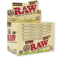 Raw Organic 300's 1¼ Rolling Papers Pack of 40