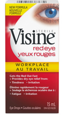 Visine Workplace Eye Drops – 15ml Bottles – Fast Relief for Dry, Red & Irritated Eyes – Pack of 6 | Eye Lubricant & Redness Reliever