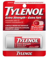 Tylenol Extra Strength 500mg eZTabs – Fast-Relief Acetaminophen Tablets – 10 Count (12 Pack Wholesale Bundlel)