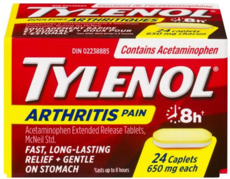 Tylenol Arthritis Pain Caplets – 650mg Extended Release Acetaminophen – 24 Count (Pack of 6)