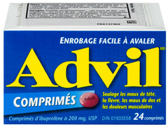 Advil Ibuprofen Tablets USP 200mg – 24 Tablets per Pack (Pack of 6) – Pain Relief with Easy-to-Swallow Coating