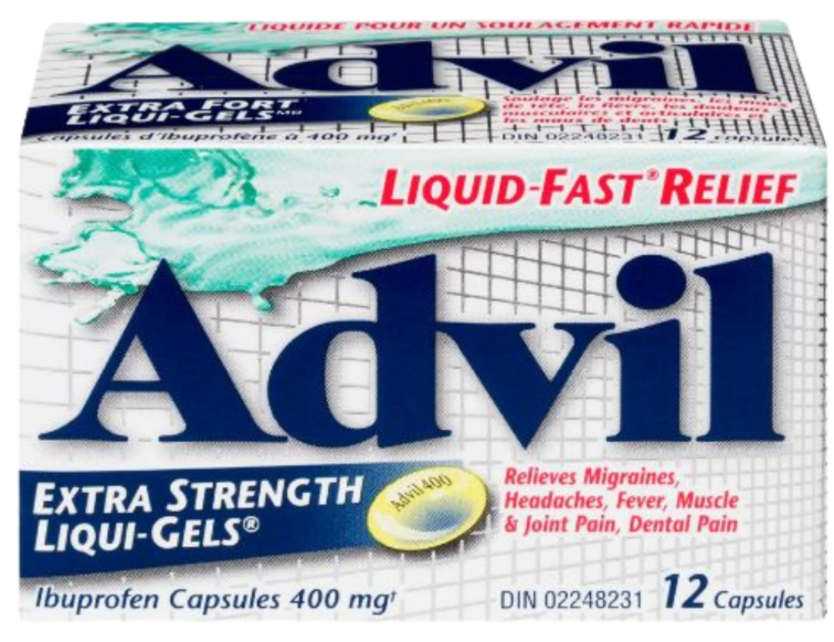 Advil Extra Strength Liqui-Gels Ibuprofen Capsules 400mg – 12 Capsules per Pack (Pack of 6)