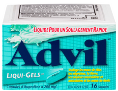 Advil Liqui-Gels 200mg – Fast Pain Relief Ibuprofen Capsules – 16 Capsules per Pack (Pack of 6)