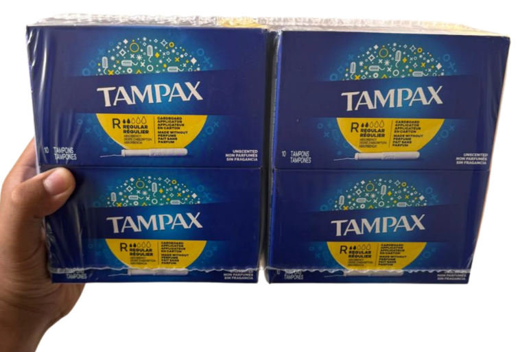 Tampax Cardboard Applicator Regular Tampons – Unscented | 10 Count Box (Pack of 12) –Feminine Care