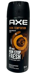 AXE Dark Temptation Deodorant Body Spray for Men – Dark Chocolate Scent – 150ml Can | 48H Freshness & Odor Protection (Pack of 6)