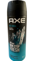 AXE Ice Chill Deodorant Body Spray for Men – Iced Mint & Lemon Fresh Scent, 150ml Can | 48H Freshness & Odor Protection (Pack of 6)