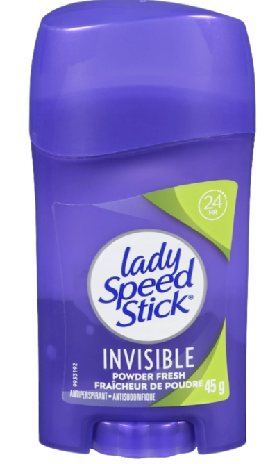 Lady Speed Stick Invisible Powder Fresh Antiperspirant Deodorant for Women – 45g Stick (Pack of 6) | 24-Hour Odor & Sweat Protection, No White Marks