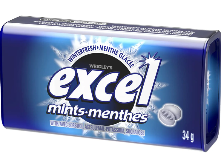 Excel Winterfresh Mint Tins – Sugar-Free Breath Mints (8 Pack)