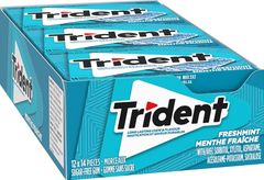 Trident Freshmint Sugar-Free Gum – 12 Packs x 14 Sticks | Fresh Breath Gum