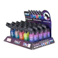Eagle Torch Gradient Mini-Angle Torch Lighters – Refillable Windproof Flame – Box of 20 (PT116G)