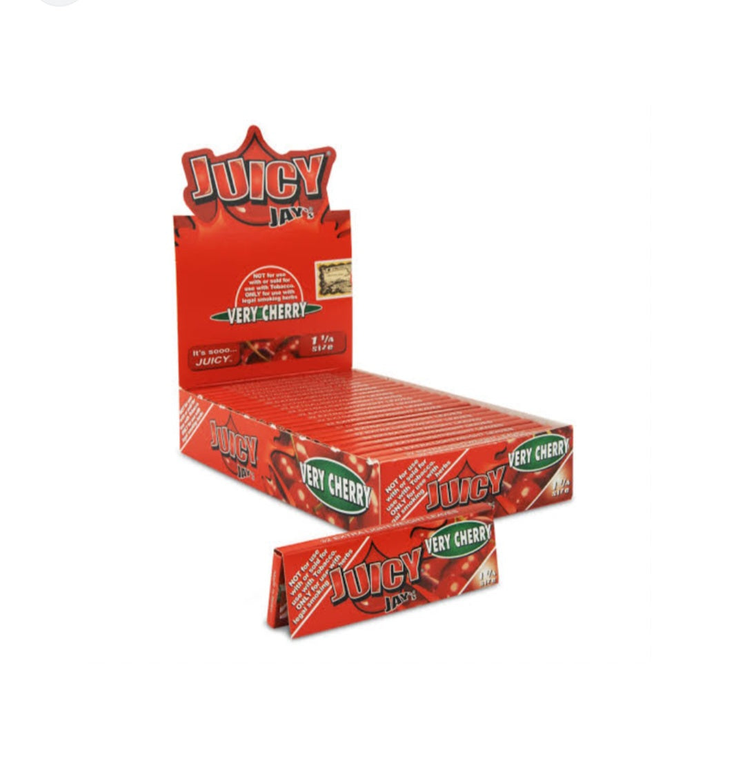 Juicy Jay 1 1/4 "very Cherry " Flavoured Hemp Rolling Papers