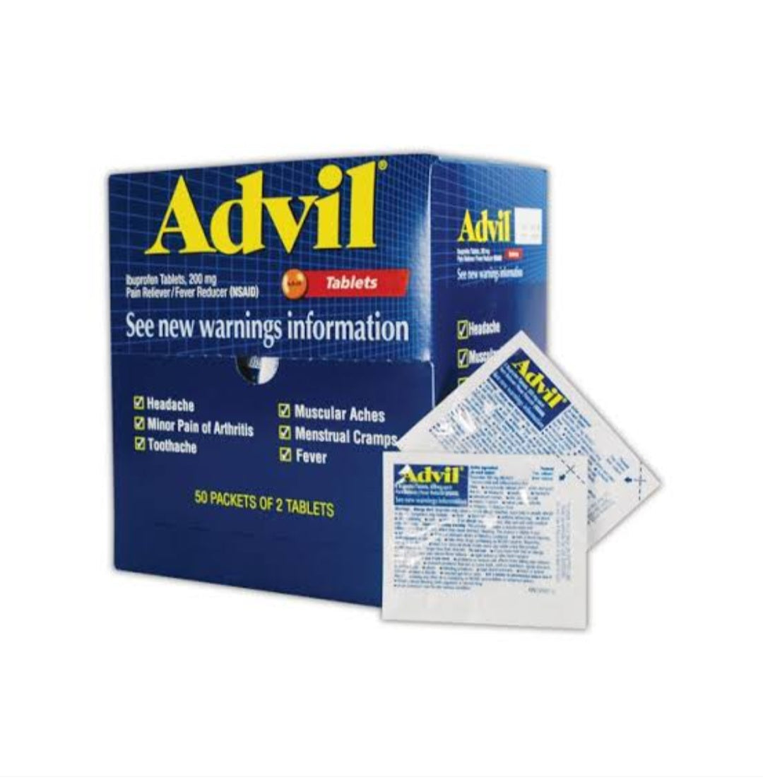 Advil 200mg Ibuprofen Pain Relief Tablet Pack of 50
