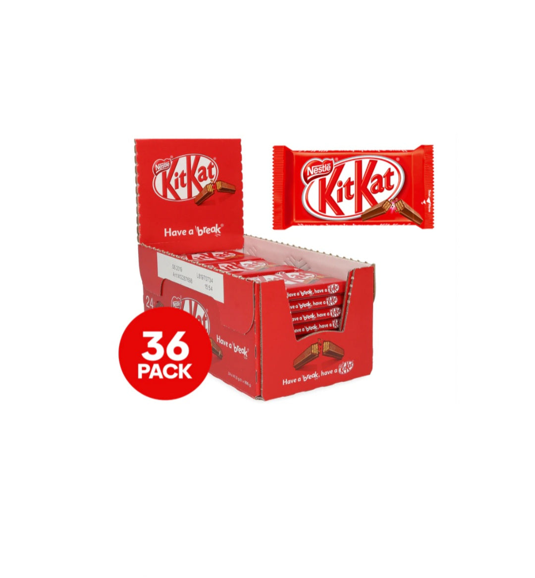 36 x Nestle kit kat bar 41.1g