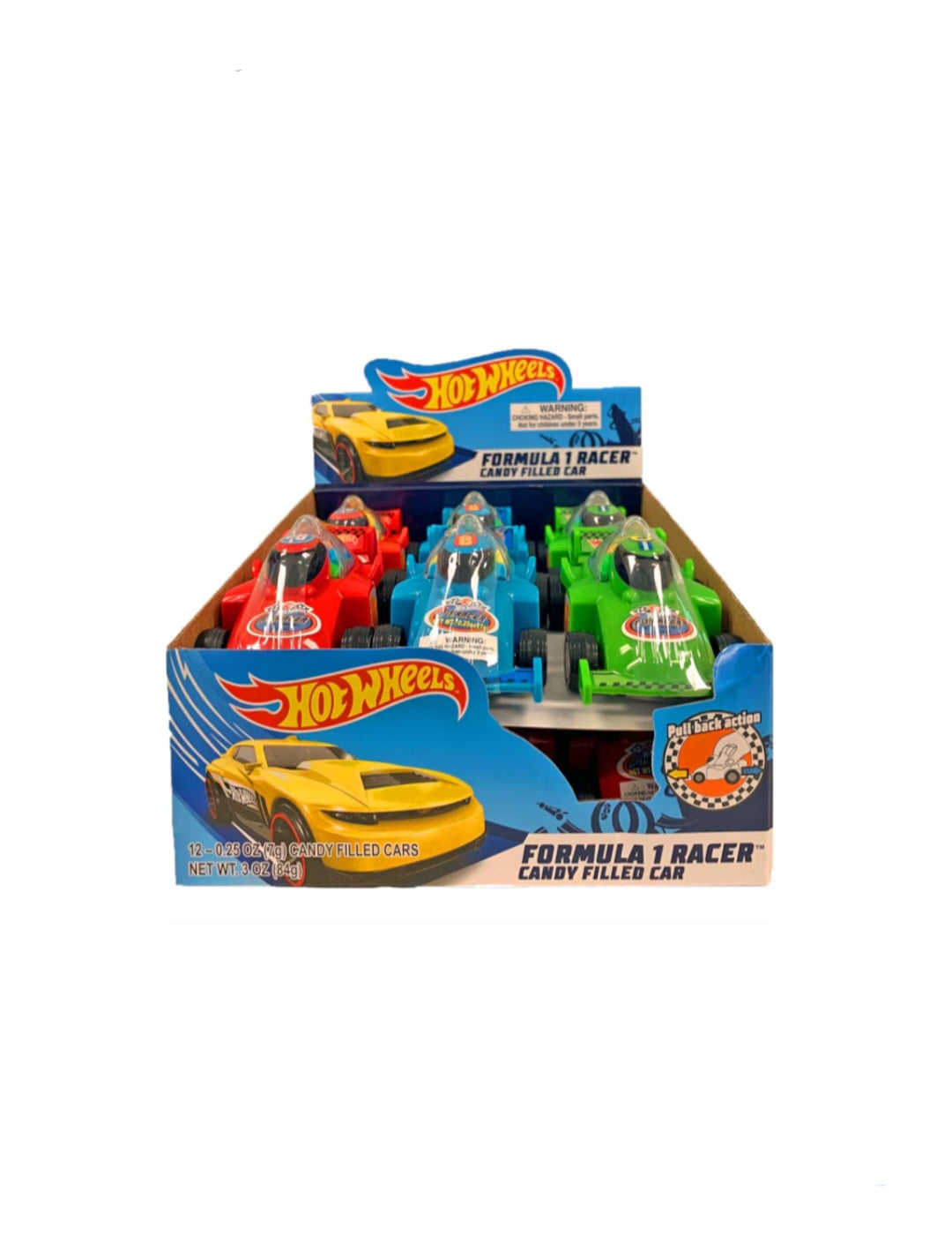 Hot Wheels Formula 1 Racer Candy Filled Car 12 Per Pack