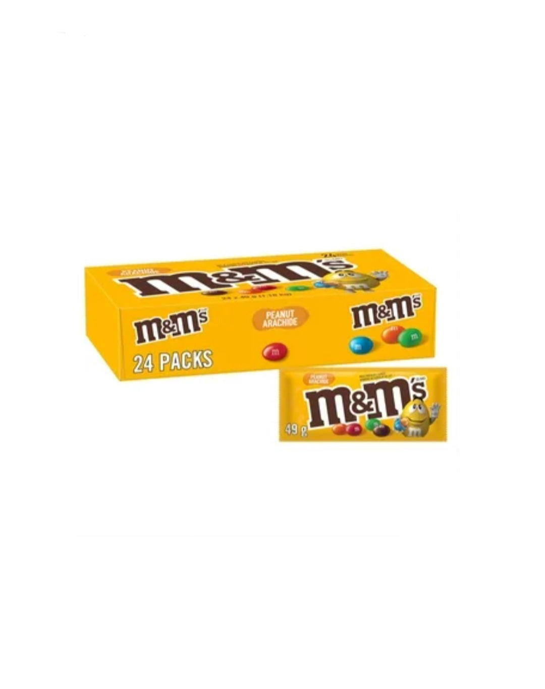 m&m's Peanut Arachide Milk Chocolate 49g 24 per pack