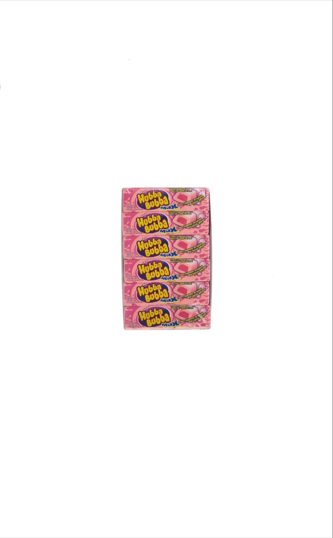 Hubba Bubba Max Outrageous Orignal Bubble Gum  5per Pack Box