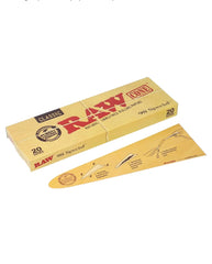 Raw Cones Classic 98 Special 12 Pack Natural Pre-Rolled Rolling Papers With Tips 20 Cones Per Pack