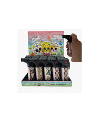 Soul Torch lighters Skulls Print 15 Per Pack