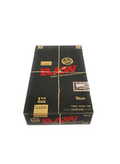 Raw Black Classic Unrefined Rolling Papers 24 per box 50 per Pack