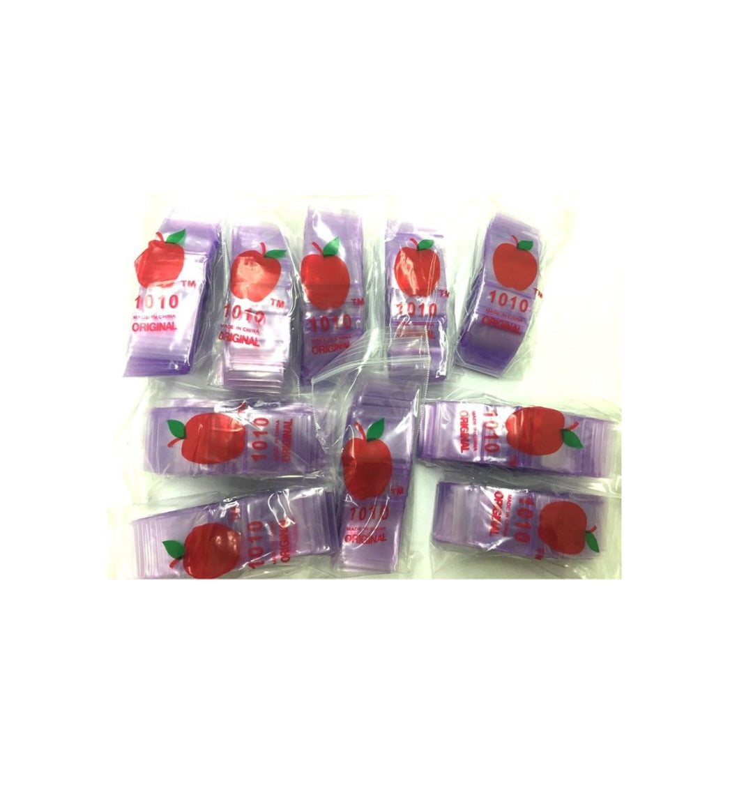 Mini Zip Lock Baggies White