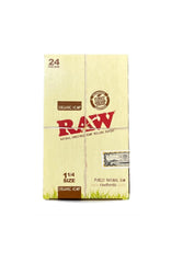 Raw Natural Unrefined Organic  Hemp Rolling Papers 1 1/4 Size 24 per Box