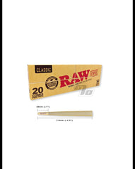 Raw King Size classic Cones 20 Cones Per Pack Box