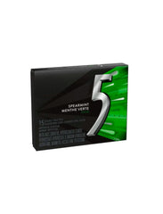 5 Gum Spearmint Rain – 10 Packs (15 Sticks Each) | Sugar-Free Chewing Gum