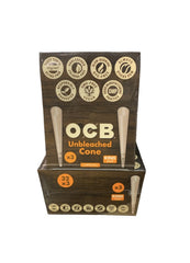 OCB King Size Unbleached Cone 32x3 Box