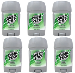 Speed Stick Active Fresh Deodorant for Men – 51g Stick (Pack of 6) | 24-Hour Odor Protection