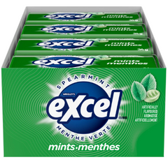 Excel Mints Spearmint – 8 Pack – Sugar-Free Breath Freshening Mints 8 Tinits Per Pack