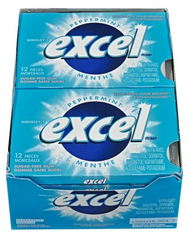 Excel Spearmint Sugar-Free Gum – 12 Packs (12 Pieces Each)