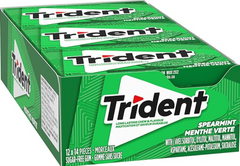 Trident Spearmint Sugar-Free Gum – 12 Packs x 14 Sticks | Long-Lasting Fresh Breath