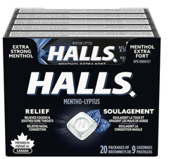 Halls Extra Strong Mentho-Lyptus Cough Drops – 20 Packs 9 Lozenges