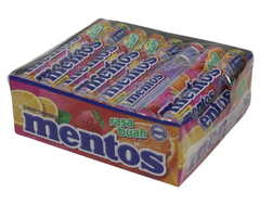 Mentos 24 Rolls (Peach Orange) Chewy Candy Rolls – With Vitamin C