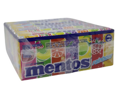 Mentos 24 Rolls (Peach Orange) Chewy Candy Rolls – With Vitamin C