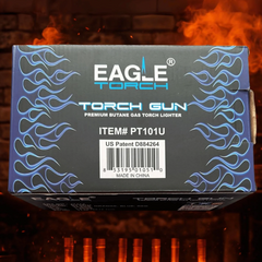 Eagle Torch PT101U Medium Transparent Torch Gun – Refillable Butane Lighters – 15ct Wholesale Display Box